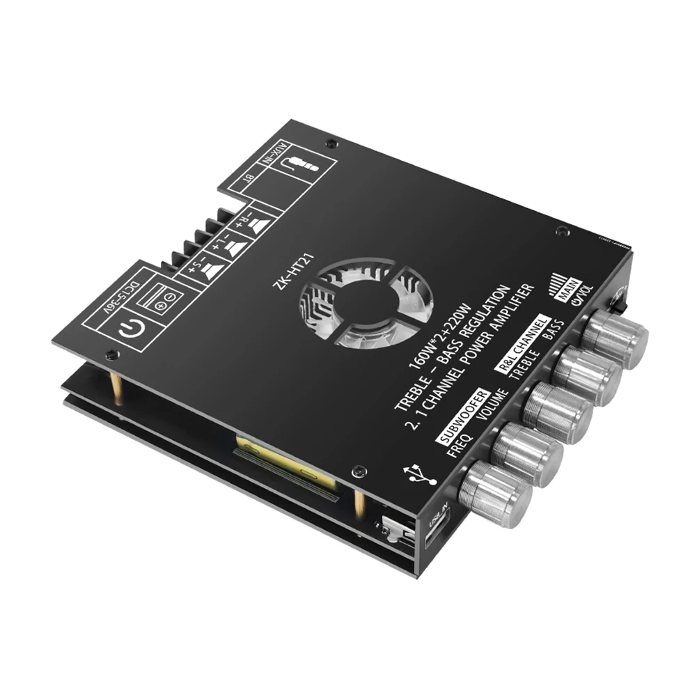 zk-ht21ステレオパワーアンプモジュールオーディオパワーアンプサブウーファーtda7498e21チャンネルbluetooth互換