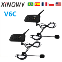 XINOWY V6C 1200M Referee Intercom Headsets 2-6 Group Bluetooth Communication between Soccer Handball Football Referees