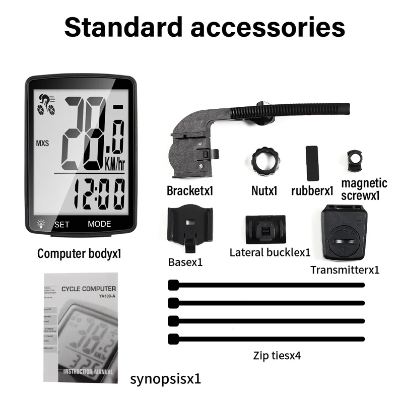 CNC Bicycle Accessories Bike Speedometer Wireless Bicycle Counter Waterproof Mountain Road Bike Computer Cycling Equipment Part