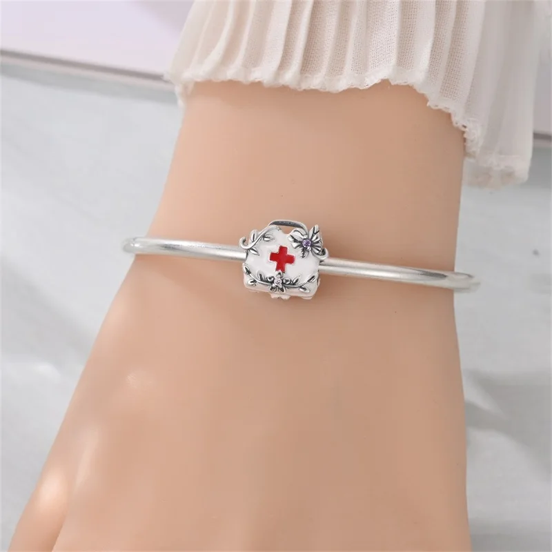 Trendy 925 Sterling Silver Medicine Box Charms Bead Fit Original Bracelet DIY Women Valentine'S Day Jewelry Gift