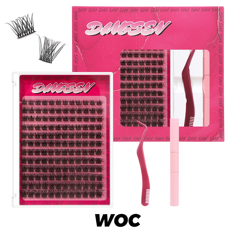 DINGSEN Wimpernverlängerungsset, DIY Make-up, Wimpern, individuelles Wimpern-Set, Bindung und Dichtungsset, Cluster-Wimpernverlängerung, Schönheitswerkzeuge – Detail 15