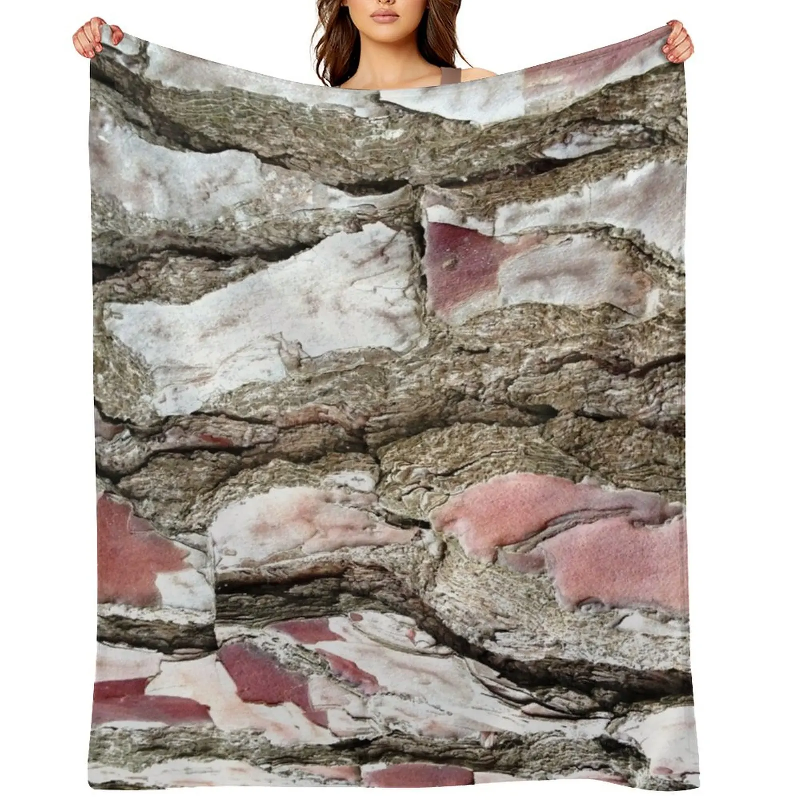 

Pine Bark in Brittany Throw Blanket Flannel Fabric Travel Comforter Custom Blankets