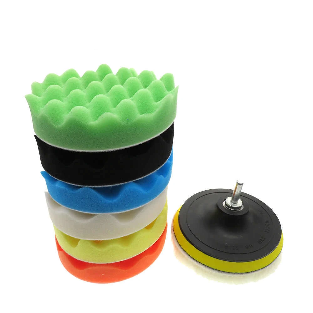 

5-Inch 125mm Wave Sponge 8Pcs Set For Car Beauty Paint Surface Cleaning Sponge Car Wash Mirror Waxing Polishing Glass Cleaning