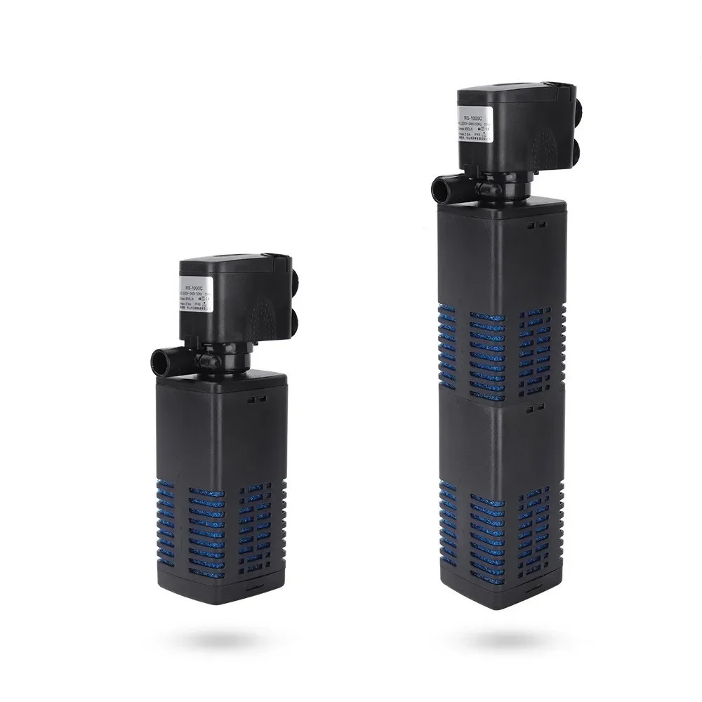 

3-в-1 фильтр для аквариума, резервуар для воды, встроенный погружной насос, циркуляционный насос для оксигенации воды, бесшумный 50 см, прозрачный трахея