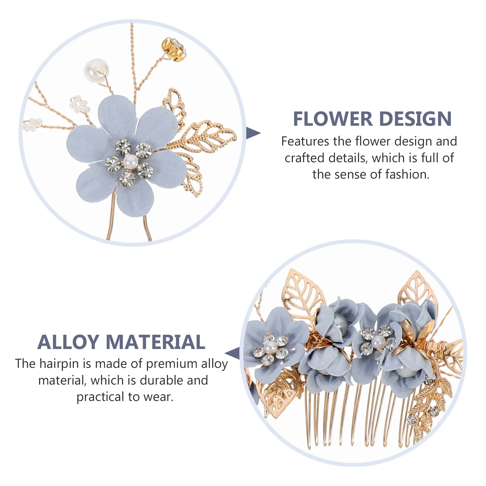 

3 Pcs Hair Hairpin Suit Bridal Clips Accessories for Girls Pretty Wedding Bride Alloy Women Pins