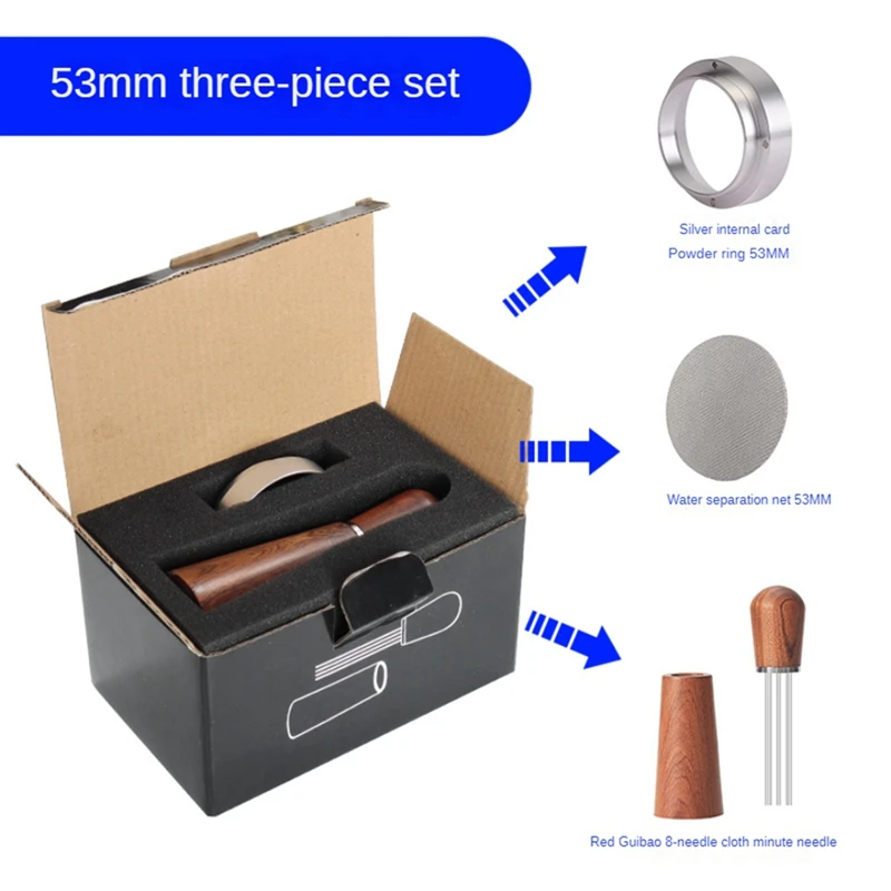 

Coffee Stirrer Espresso Coffee Stirrer Distributor Needle Stainless Steel Receive Powder Ring Set Coffee Tool Easy Install 53MM