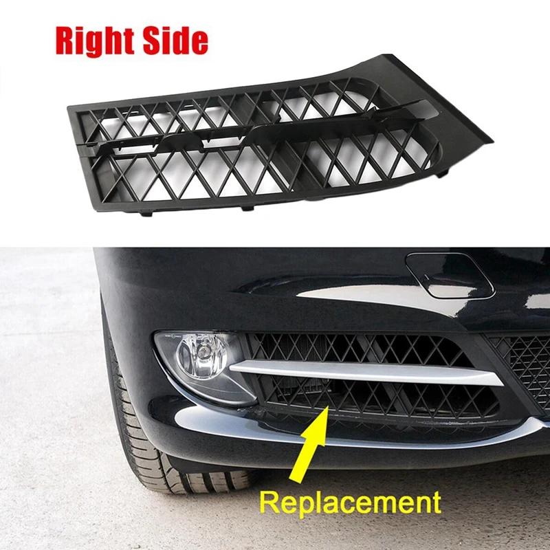 2PCS Car Front Left Right Lower Open Grille Set Parts Accessories For BMW 5' F07 GT 2008-2013 51117200733 51117200734