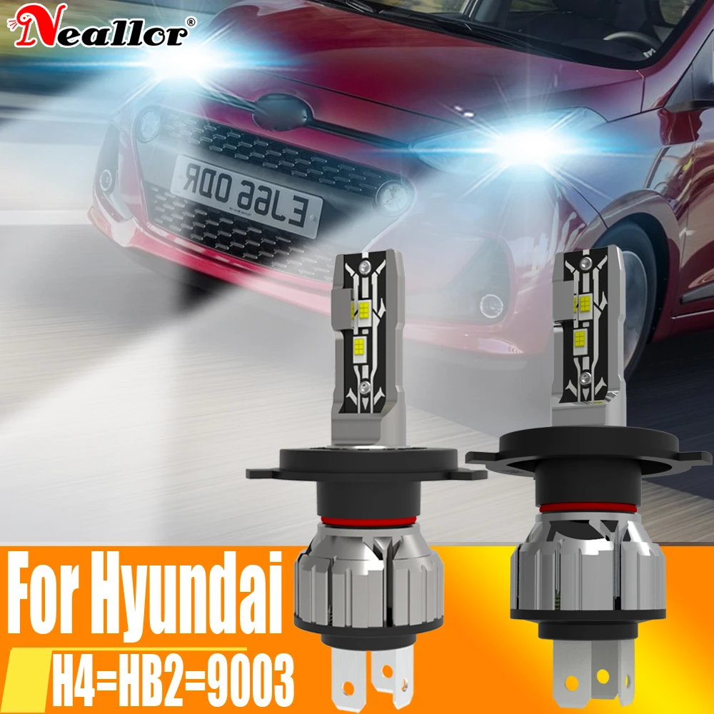 2 adet H4 Led far Canbus HB2 9003 araba ampulü yüksek güç beyaz işık diyot lamba 12v 55w Hyundai Hyundai gegetz Accent Creta