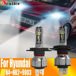 2pcs H4 Led Headlight Canbus HB2 9003 Car Bulb High Power White Light Diode Lamp 12v 55w For Hyundai i20 i10 Getz Accent Creta