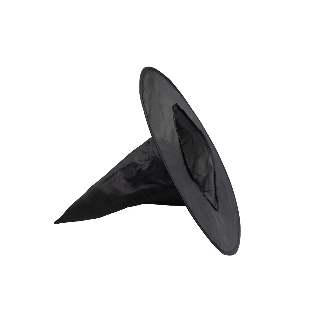 

2pcs Magician Costume Set Black Cloak Hat Kids Adult Soft Comfort Halloween Cosplay Stage Dressing