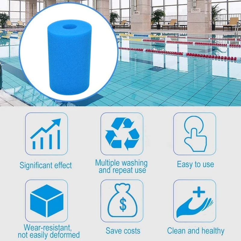 Губчатый фильтр для бассейна, многоразовый фильтр из пенопласта типа Intex B, аксессуары для бассейна
