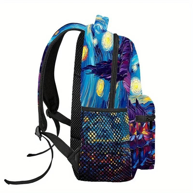 Custom Bag Starry Night In The Style Of Van Gogh (9) Backpack, Travel Hiking Backpack, Computer Backpack High Quality And Suitab