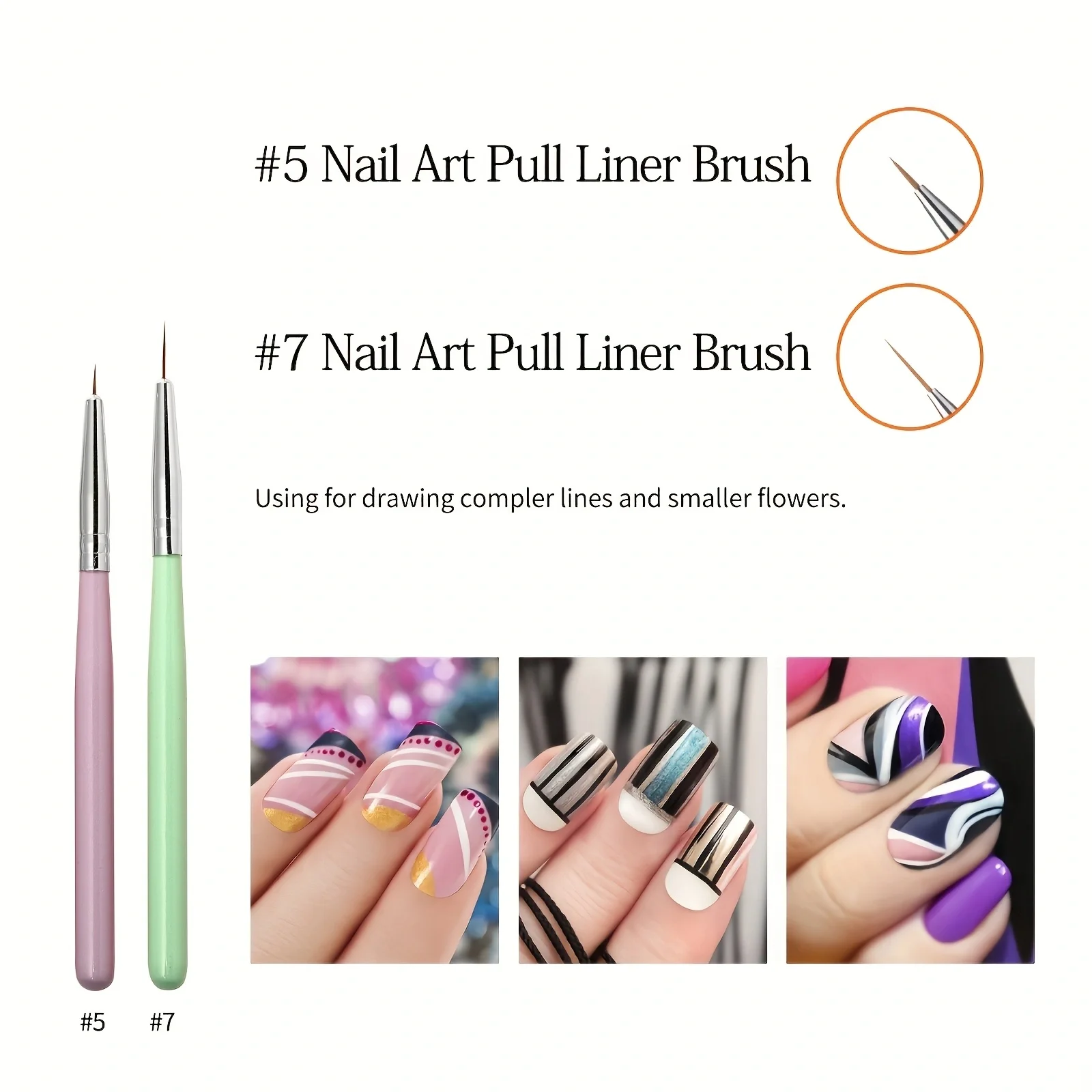 7/4/3/1 nail art full set of brushes, crystal brushes, dot drill brushes, fan-shaped brushes, oblique head brushes, round head b