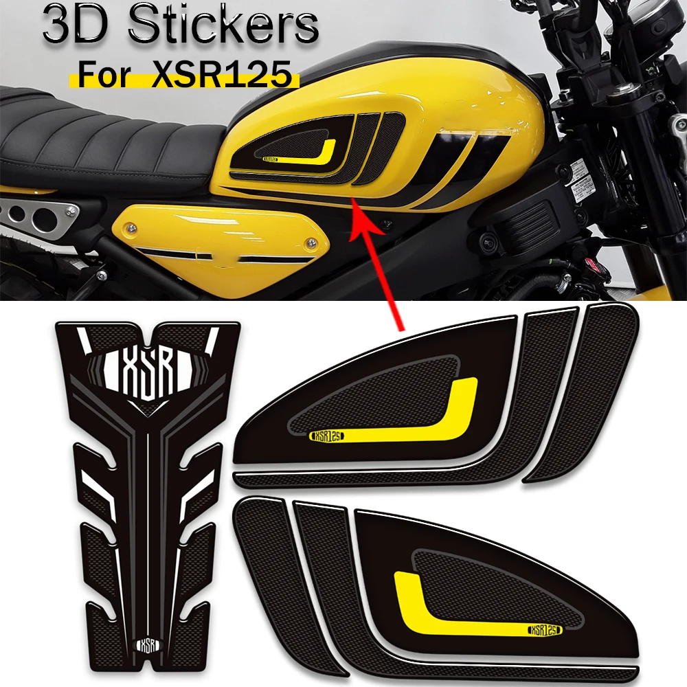 For Yamaha XSR125 XSR 125 2021 2022 2023 Motorcycle Scratch Protection Tank Pad Side Grips Gas Fuel Oil Kit Knee