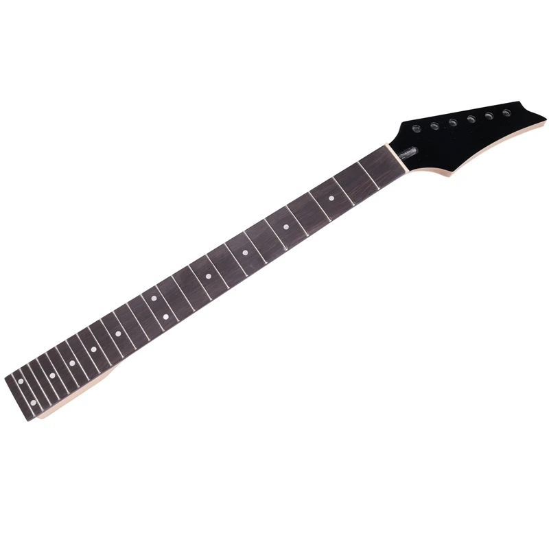 24 Frets New Replacement Maple Neck Rosewood Fretboard Fingerboard For Electric Guitar Black