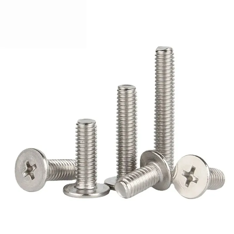 304 Stainless Steel Cross Phillips CM Ultra Thin Super Low Flat Wafer Head Screw Bolt M2 M2.5 M3 M4 M5 M6