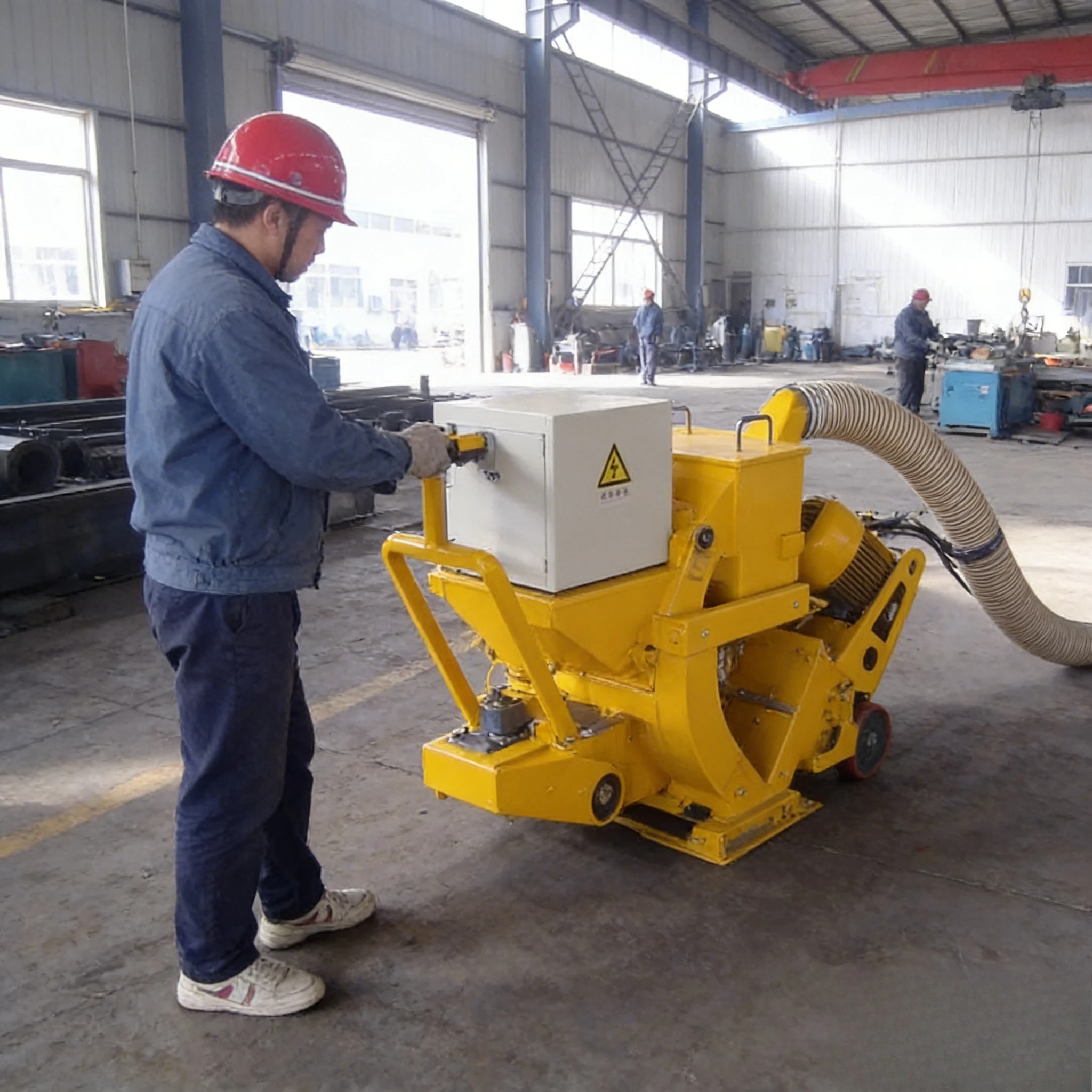 Portable Asphalt Pavement Efficient Cleaning Surface Roughening  Removing Glue Line Surface Shot Blasting Machine customized
