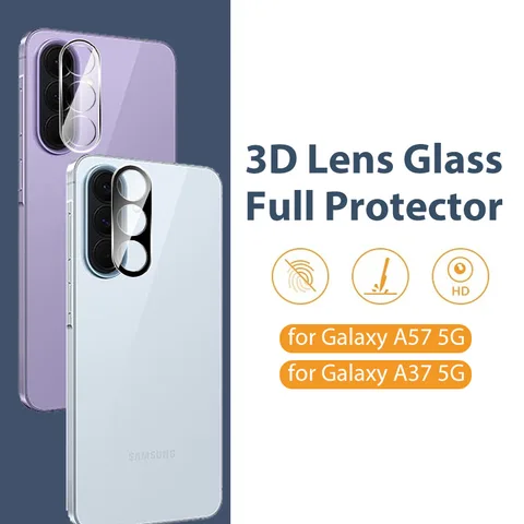 Защитное стекло HD для камеры Samsung Galaxy A57/A37/A56/A26/A26 5G (1-3 шт.), черное, улучшенная защита дисплея