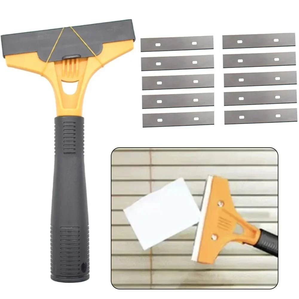 Portable Cleaning Shovel Cutter For Glass Floor Tiles Scraper With 10pcs Blades Glass Ceramic Hob Scraper CleanerRemover