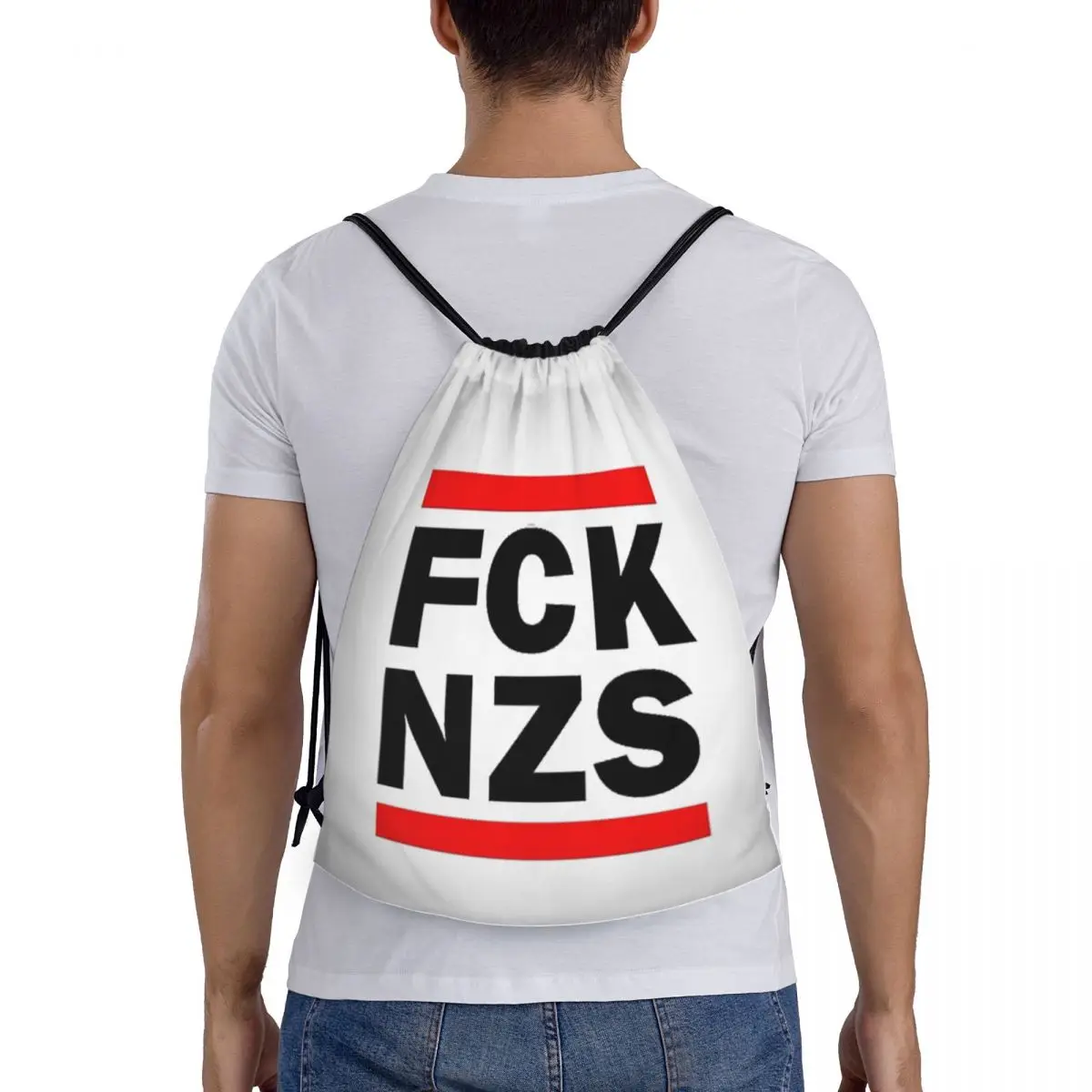 

Fck Nzs Backpacks Fashion Portable Drawstring Bundle Pocket Sundries Bag Book Bags For Man Woman Students