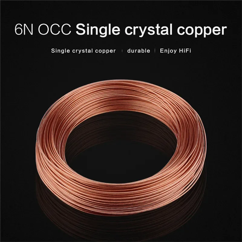Speaker Wire 6N OCC Single Crystal Copper Hifi Upgrade Audio Line Cables 0.2 0.5 0.75 1 1.5 2 2.5 Square For Power Amplifier