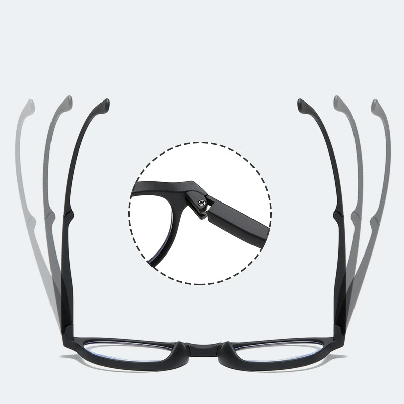 Men's Folding Reading Glasses Anti-Blue-ray Reading Glasses Old Man Long-sighted Glasses Spring Men Women Reading Glasses