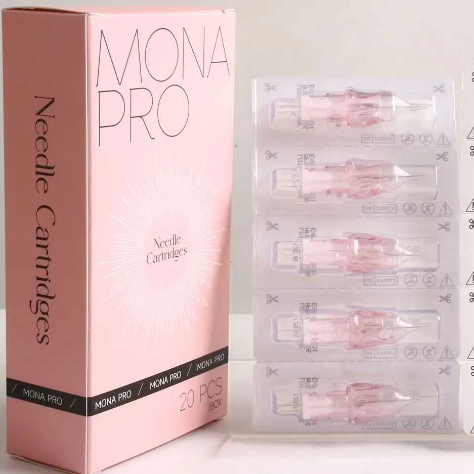 

Иглы-картриджи MONA PRO, 20 шт., для перманентного макияжа, 1RL, 0.35 мм, для татуажа бровей, век и губ (микроблейдинг, блушинг губ)