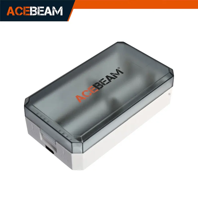 ACEBEAM A2 Battery Store Box, Can Be Charged, Compatible with 10440 14500 16340 18350 18650 21700