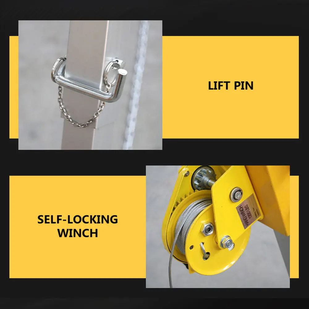 Portatile Deep Well Rescue treppiede multifunzionale di salvataggio di emergenza treppiede di salvataggio in lega di alluminio cuscinetto 500kg