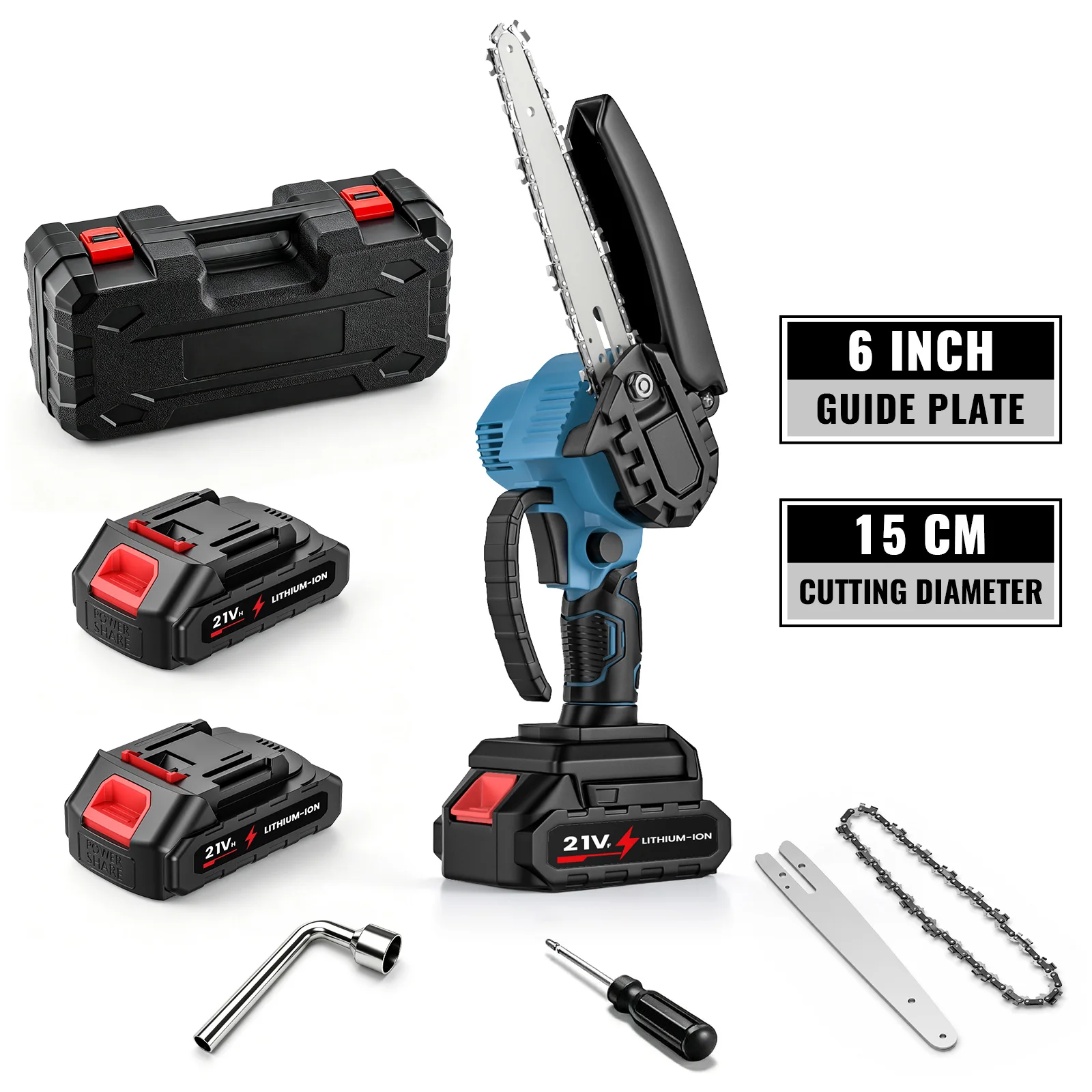 Mini 6 Inch Electric Chain Saw Handheld Portable Chainsaw Tree Wood knife knife Garden Power Tool For Makita 18V Battery Pin