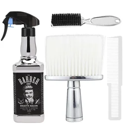 Ensemble comprenant un vaporisateur d'eau pour hommes, un peigne à tête d'huile, un peigne à tondeuse, une brosse à cou, un plumeau, une brosse à décoloration, un outil de coiffeur, 4 pièces, 5 pièces