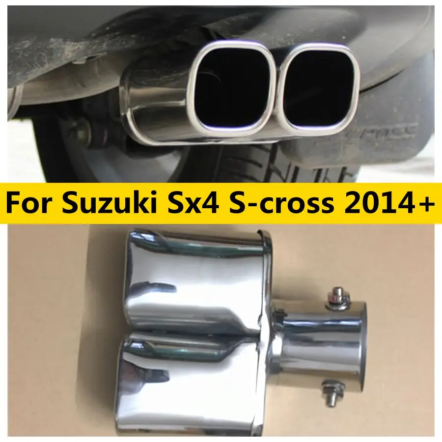 

Задняя дверь, глушитель выхлопной трубы, декоративная рамка, накладка, подходит для Suzuki Sx4 S-cross 2014-2022, внешние аксессуары