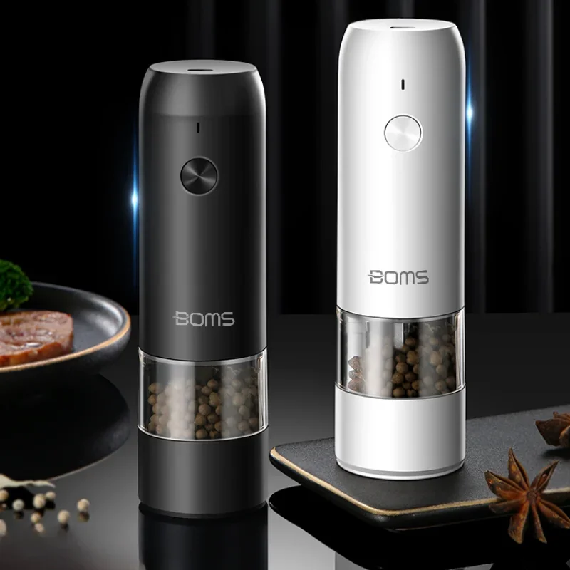 

Rechargeable Electric Grinder Salt Pepper Mill USB Automatic 6 Gears Adjustable Coarseness Spice Mill Kitchen Tools