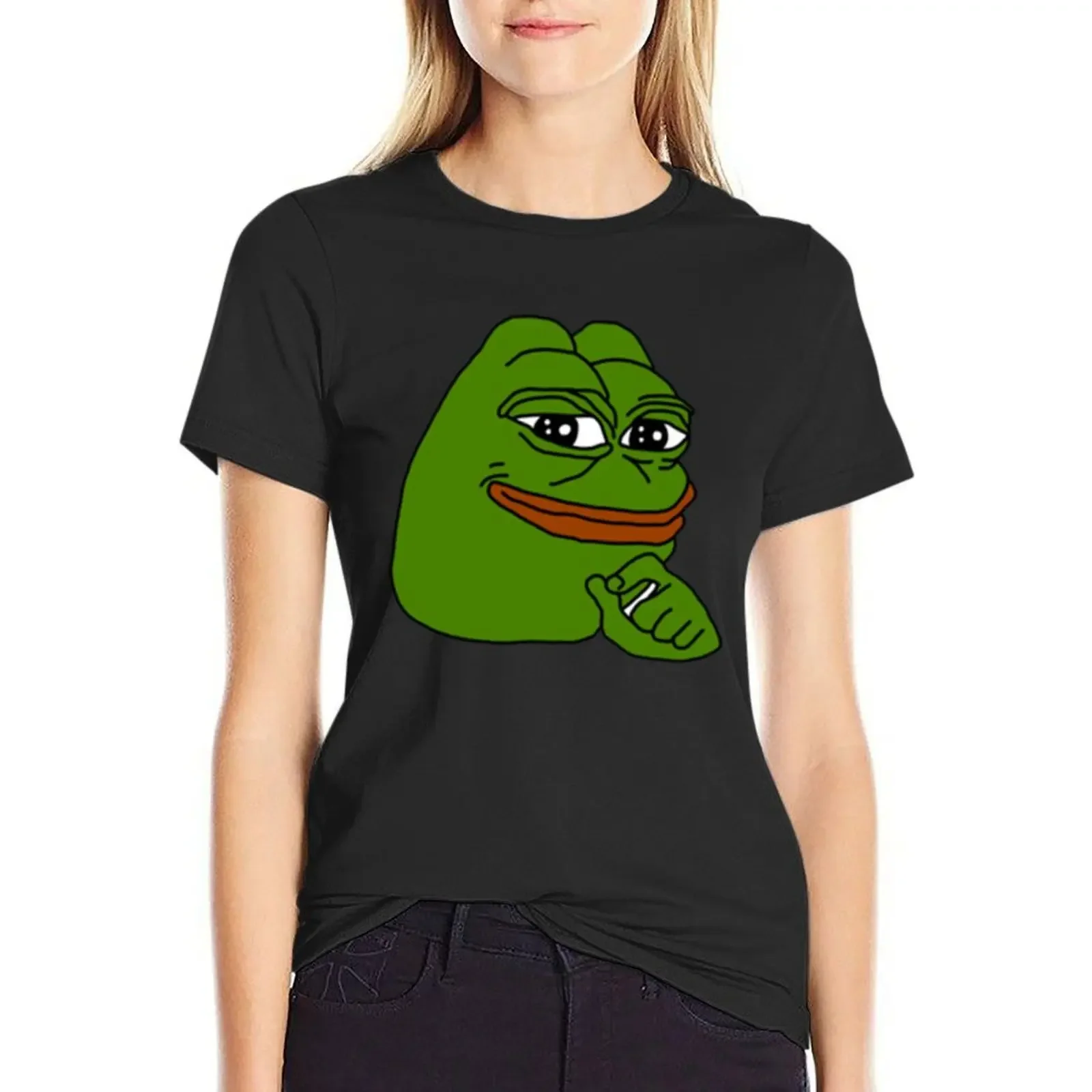 

pepe frog memetic T-Shirt plus size tops animal prinfor funny female cotton t shirts Women