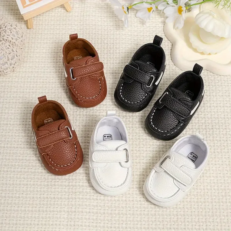 

0-18M Fashionable Walking Men's Baby Formal Wear Gentleman PU Soft Cloth Sole Baby Cloth Front Shoes Casual Flat Shoes Sports