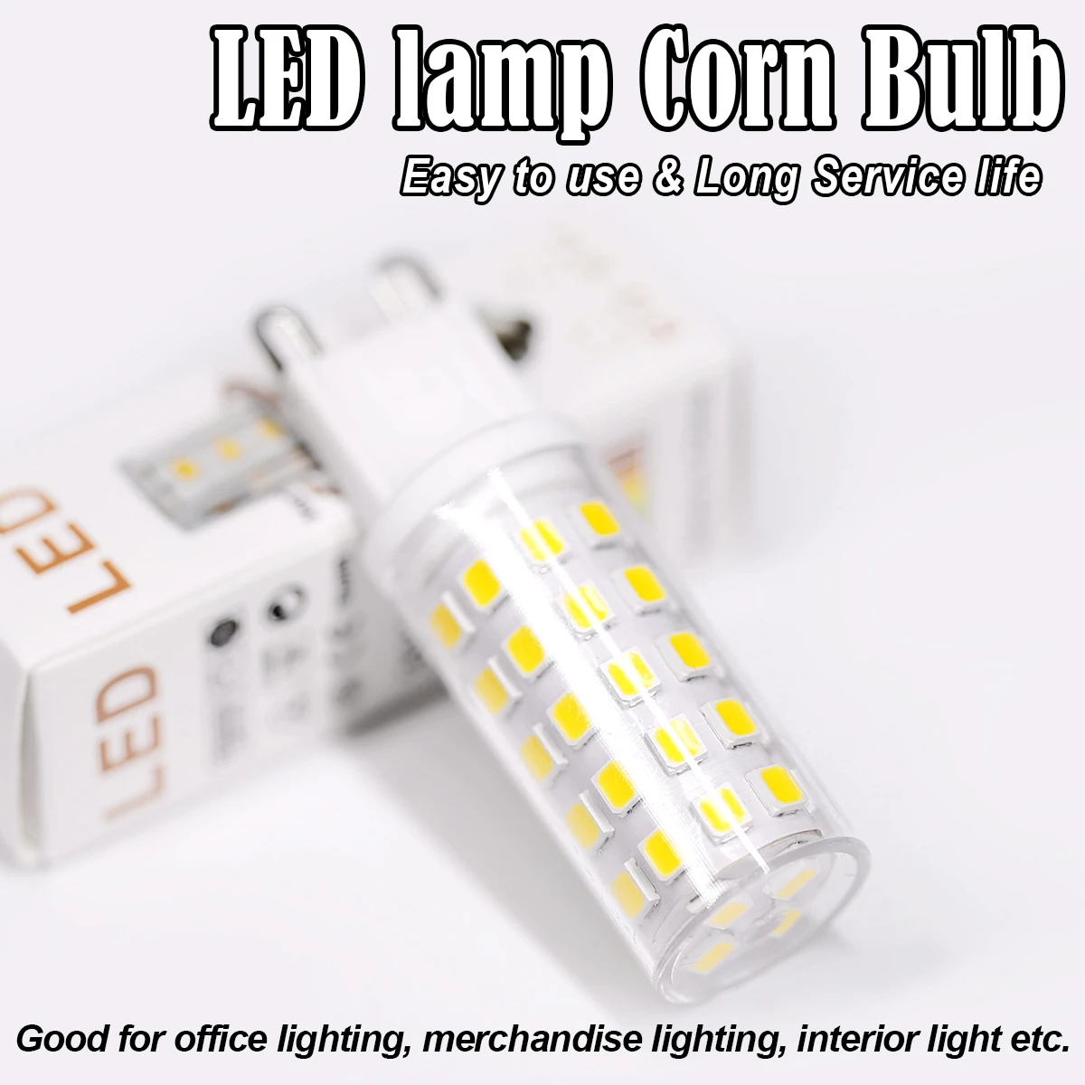 LED Corn Light Bulb 7W 54LEDs Ceramic Luminaire Lamp Home Bulbs White Lighting Bedroom G9 110V/220V Decorative Bright 360degree