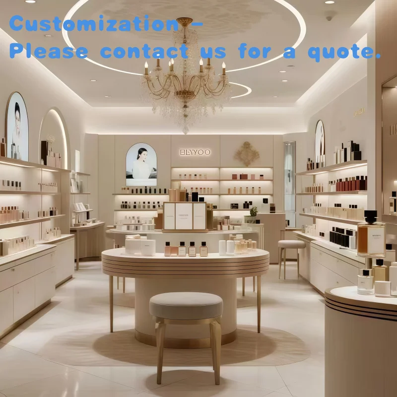 

custom.Custom Perfume Store Display Furniture with Wooden Skincare Showcases Professional Cosmetic Retail Interior Design