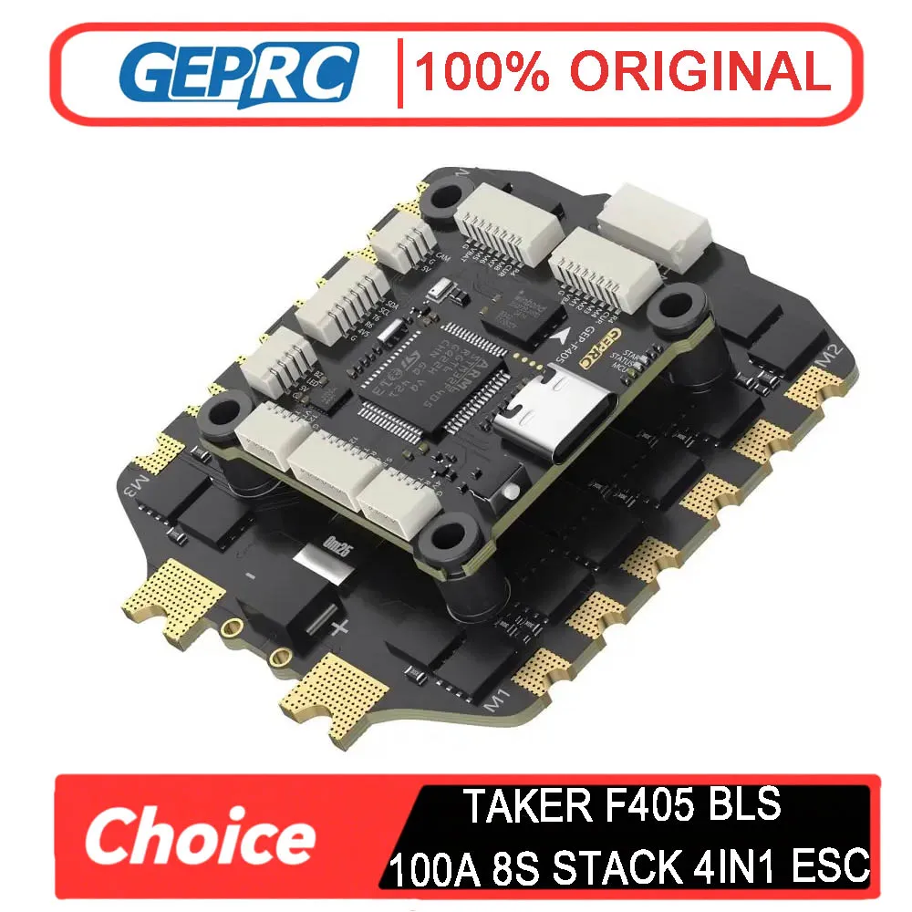 GEPRC TAKER F405 BLS 8S 100A Stack (4IN1 ESC met Black Box, Barometer, LC Filter) - Voor Racing FPV Drones