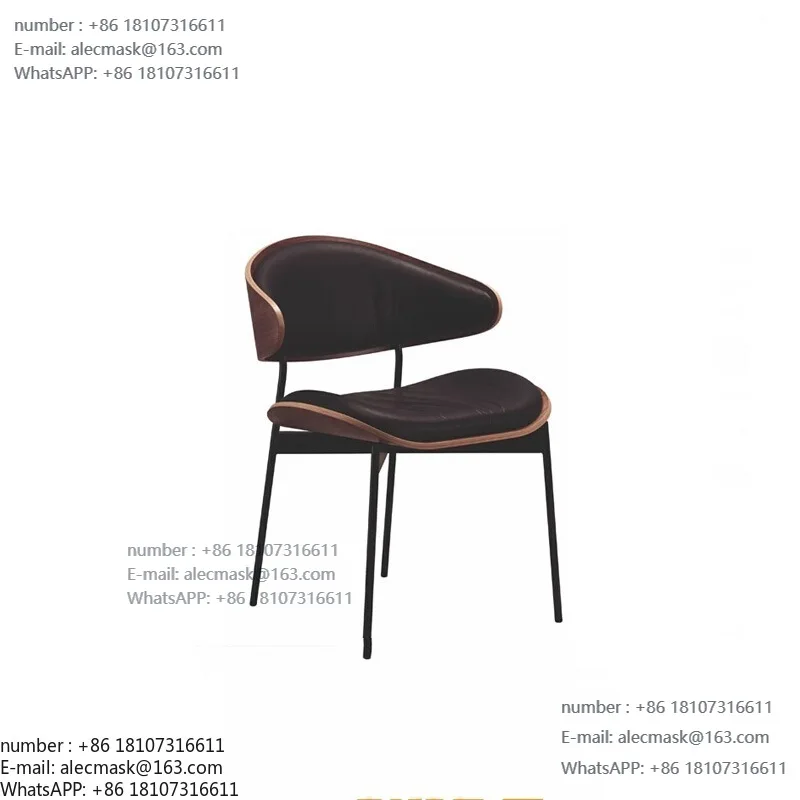 

Italian light luxury dining chair, home designer, simple upholstery, desk chair, high-end Nordic café, restaurant chair