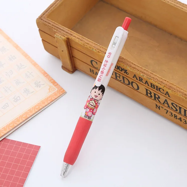 36pcs cute ins cherry balls press gel pen high value girl heart press water-based signature pen bounce pen B