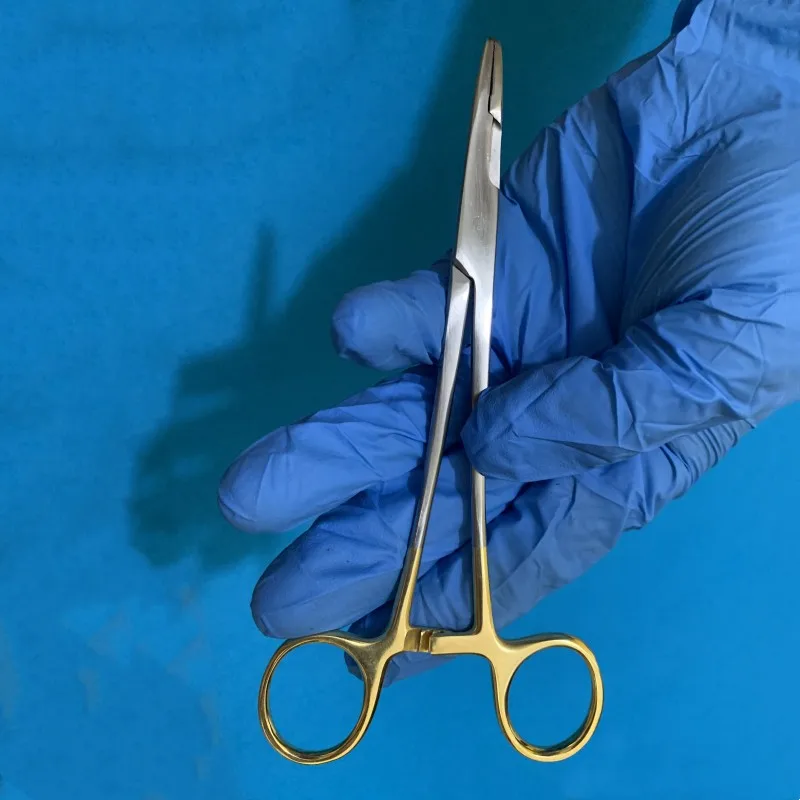 16cm German Reusable TC Olsen-Hegar Needle Holder Suture Scissors Veterinary Orthopedic Implants Fishing Forceps Surgical