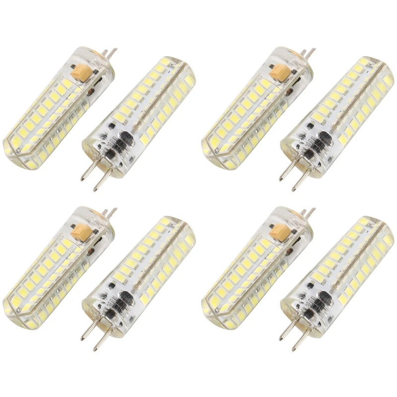 8X 6.5W GY6.35 LED Bulbs 72 2835 SMD LED 320Lm 50W Halogen Lamps Equivalent Dimmable Pure White 6000K 360 Degree Beam