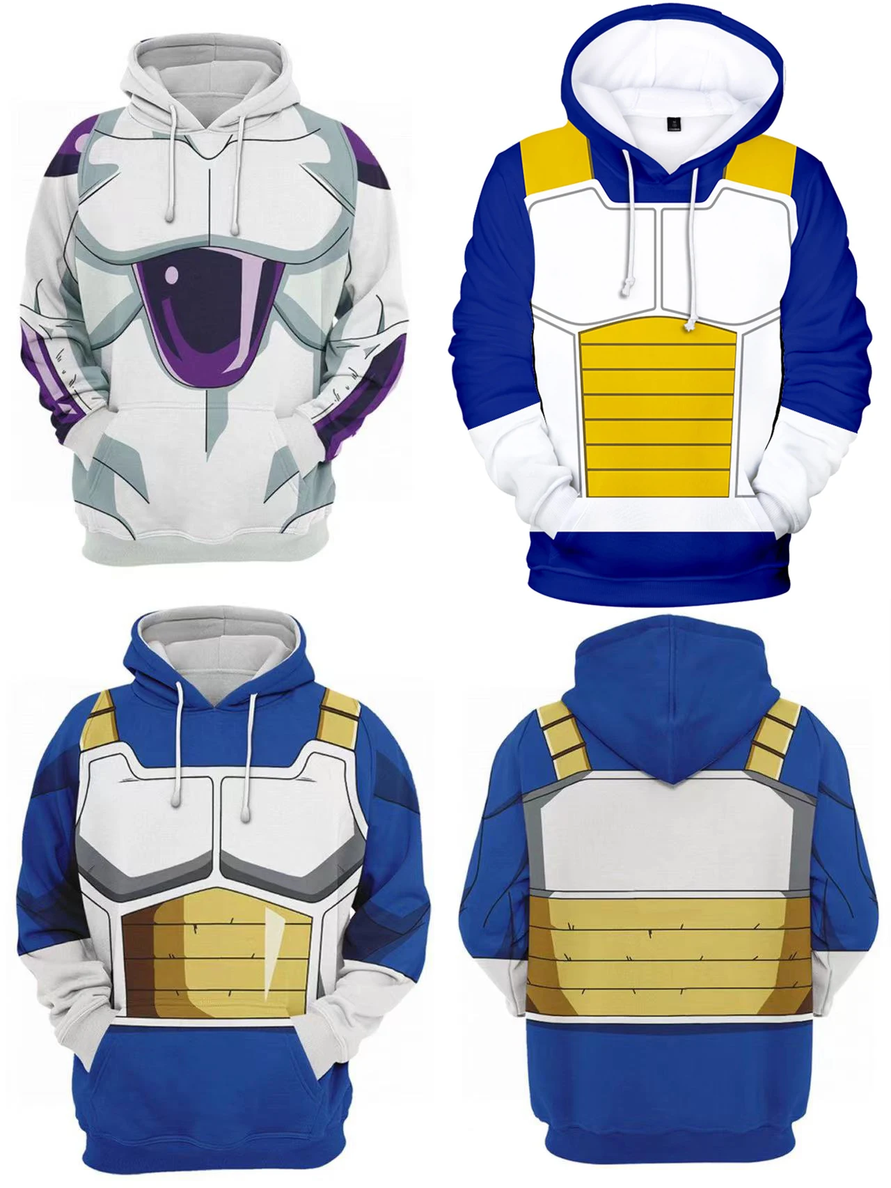 Vegeta IV Cosplay Bluza z kapturem z nadrukiem 3D Mężczyźni Kobiety Casual Streetwear Pullover