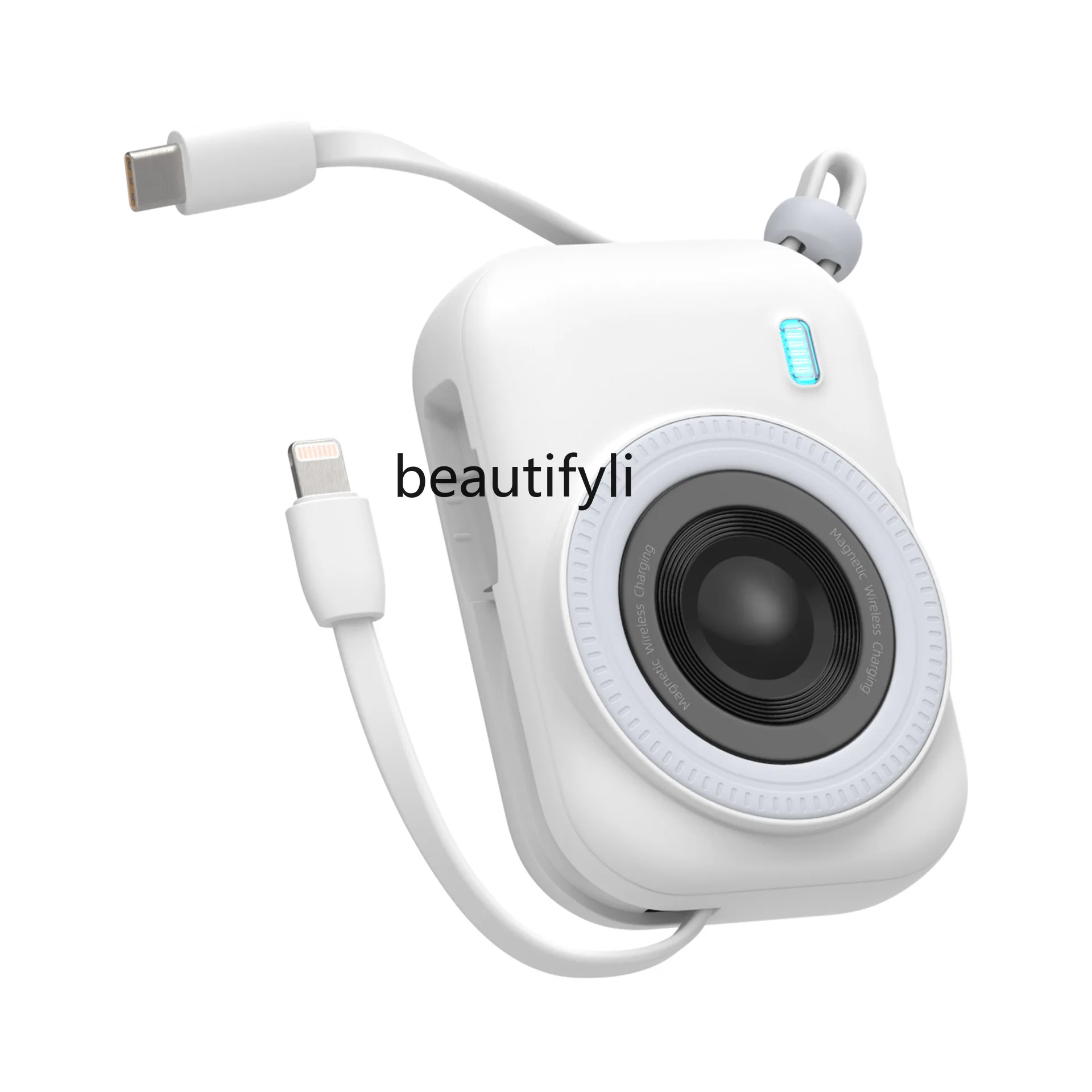 

Magnetic suction comes with a cable, power bank, wireless super fast charging digital display mobile power supply.