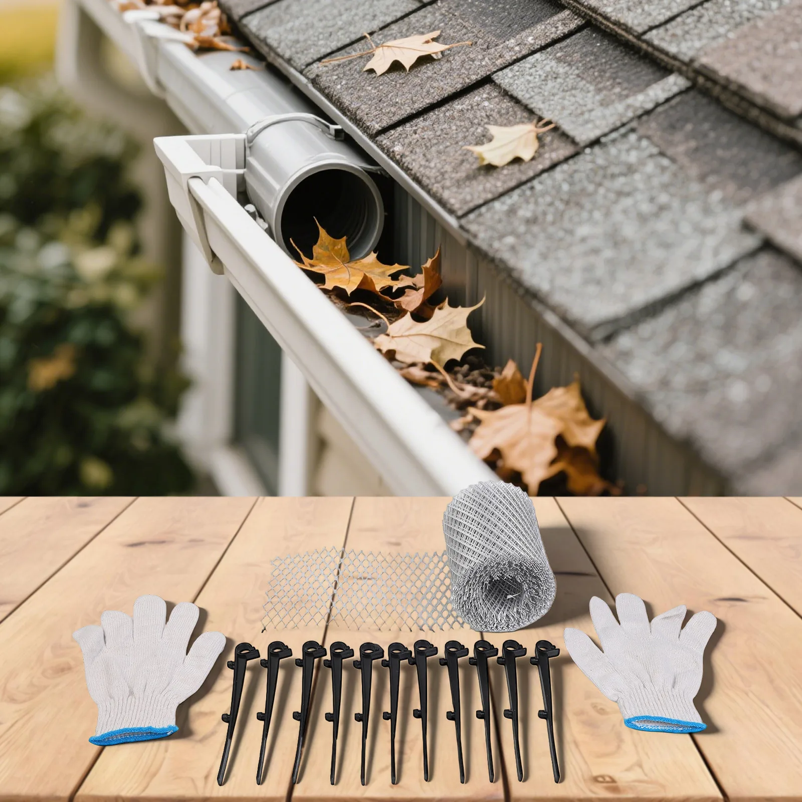 6M Aluminum Roof Gutter Protective Screen with Clogging Design for Reliable Leaf Protection and Downpipe Maintenance