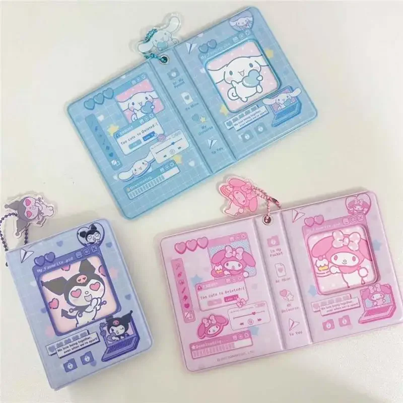 

Многоразовый фотоальбом Hello Kitty, милый мультяшный дизайн для коллекции звездных карт Kpop, кавайная книга памяти с рукавами из ПВХ, подарок