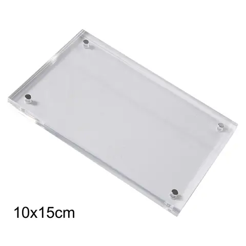 10x15cm 5mm/10x15cm 3mm/10x15cm 8mm/ 10x15cm 10mm marco de fotos acrílico transparente soporte de exhibición de carteles magnéticos decoración del hogar
