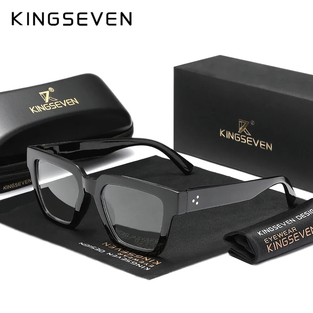 KINGSEVEN Große Dickrahmen-Lesebrille für Männer und Frauen Presbyopie-Brille Lesehilfe +1.0+1.5+2.0+2.5+3.0+3.5