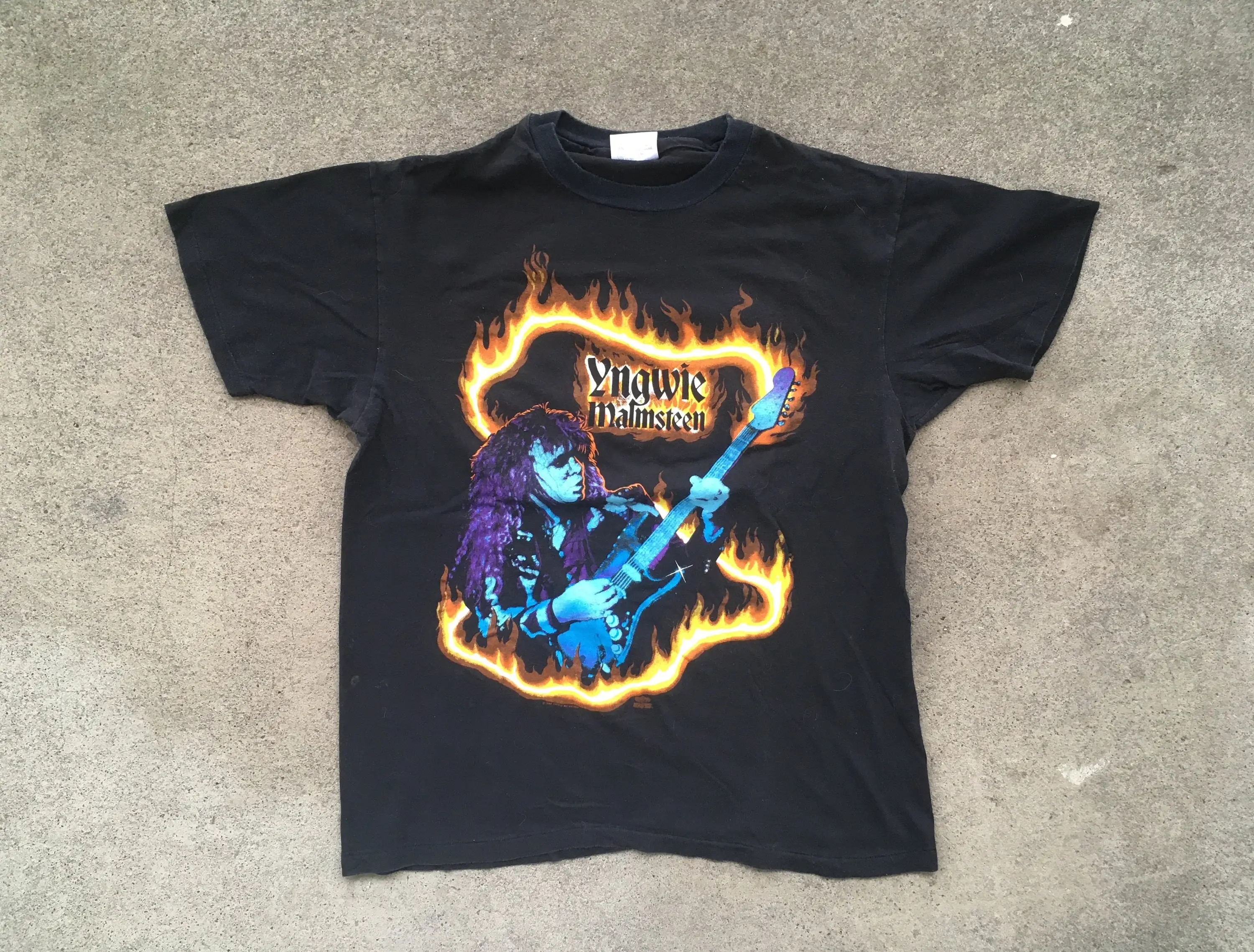 Vintage 1990s YNGWIE MALMSTEEN Fire & Ice 1992 Black Concert