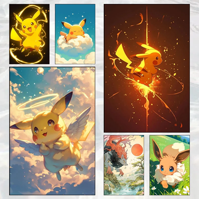 pintura-decorativa-sonhadora-de-cor-de-arte-periferica-de-anime-pokemon